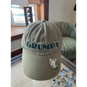 Disney World Grumpy Embroidered Baseball Cap Adjustable Strap Seven Dwarves Hat